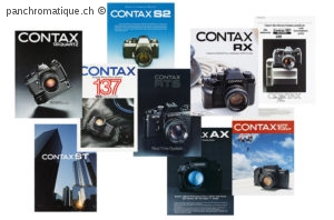 Brochures et prospectus CONTAX, système reflex 1975 à 2005