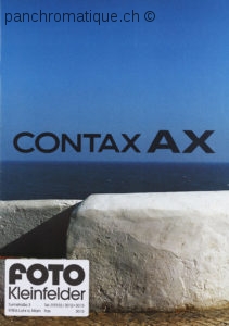 Reproduction brochures et prospectus CONTAX AX, 22 pages, deutsch