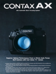 Reproduction prospectus CONTAX AX, 2 pages, english