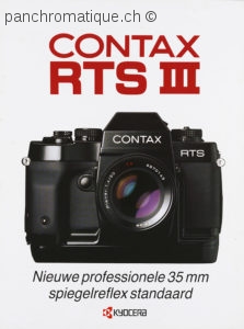 Reproduction prospectus CONTAX RTS III, 4 pages, nederland © www.panchromatique.ch