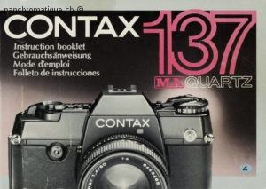 Reproduction du mode d'emploi CONTAX 137 MA Quartz, multilingue, 116 pages
