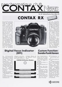 Reproduction CONTAX News N° 40, mars 1994
