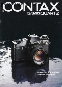 Reproduction brochure CONTAX 137 MD Quartz, english (PDF 26 Mo)